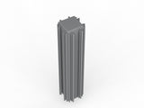 Studio 50 Joining Post - 1800h-Office Partitons-Silver-4 Way-Commercial Traders - Office Furniture