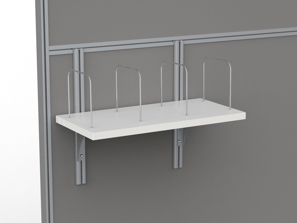 Studio 50 Filing Shelf and Brackets-Office Partitons-Silver-Commercial Traders - Office Furniture