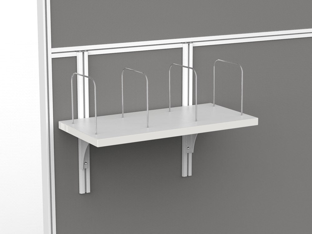 Studio 50 Filing Shelf and Brackets-Office Partitons-White-Commercial Traders - Office Furniture