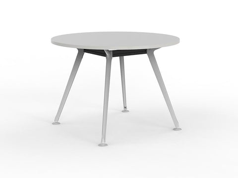 Euro Meeting Table 1200 dia-Meeting Room Furniture-Black Leg-Auckland Delivery-Commercial Traders - Office Furniture