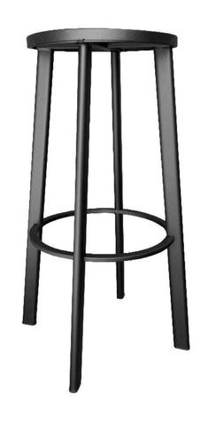 Tate Barstool-Lunchroom Chairs-Standard Black-750mm-Commercial Traders - Office Furniture