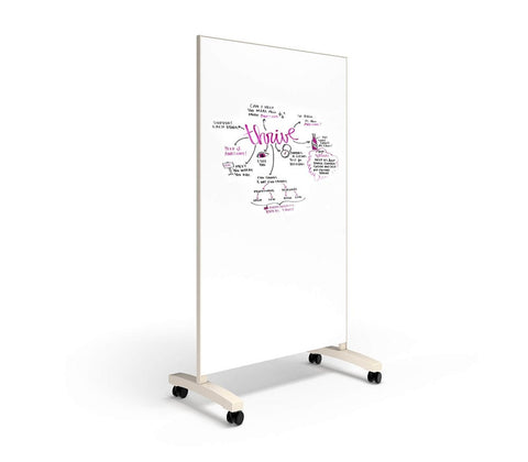 Vantage Mobile Glassboard-Glass Writing Boards-No Thanks-Commercial Traders - Office Furniture