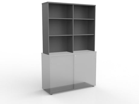 Ergoplan Hutch 1200 W - Silver-Storage-Default-Commercial Traders - Office Furniture