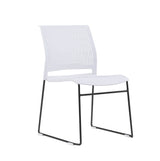 Magnus Chair - Stackable-Meeting Room Furniture-White-Black-North Island Delivery-Commercial Traders - Office Furniture