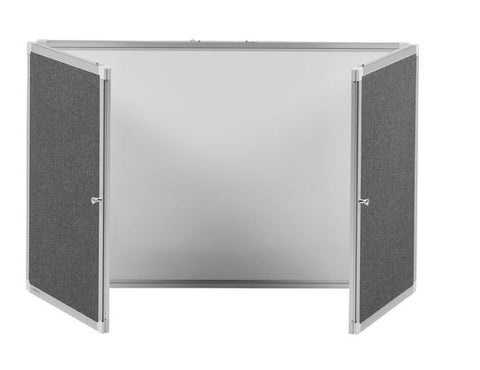 Whiteboard Display Cabinet - 1200 x 1200-Whiteboards-Lock - Yes Please!-Quantum-Commercial Traders - Office Furniture