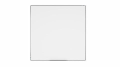 Ceramic Whiteboard 900 x 900-Whiteboards-No Accessories Thanks-Commercial Traders - Office Furniture