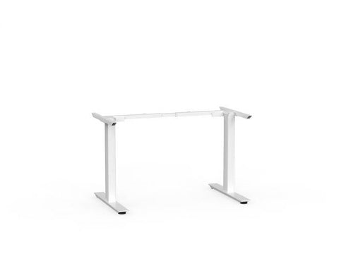 Agile Fixed Height - Frame Only-Desking-1200 - 1700-White-Commercial Traders - Office Furniture