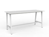 Cubit Bar Leaner 2200 x 900-Meeting Room Furniture-Atlantic Oak-White-Commercial Traders - Office Furniture