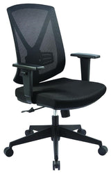 Buro Brio II Mesh Chair - New Model-Office Chairs-Standard Black Nylon-Assembled - Auckland and Christchurch-Commercial Traders - Office Furniture