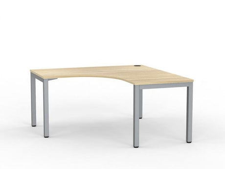 Cubit 1500 x 1500 x 700 Workstation-Desking-Atlantic Oak-Silver-Commercial Traders - Office Furniture