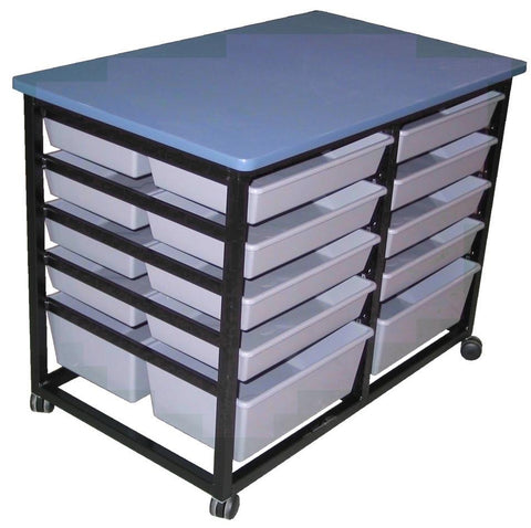 Mobile Tote Storage Metal - 36 totes-Education Furniture-Silver Star-Auckland Delivery Only-Commercial Traders - Office Furniture
