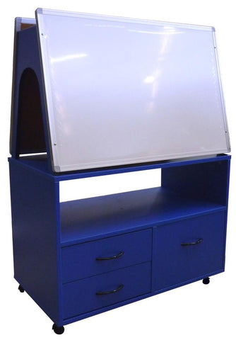 Teaching Station - Double Whiteboard-Education Furniture-Affinity Maple-Auckland Delivery Only-Commercial Traders - Office Furniture