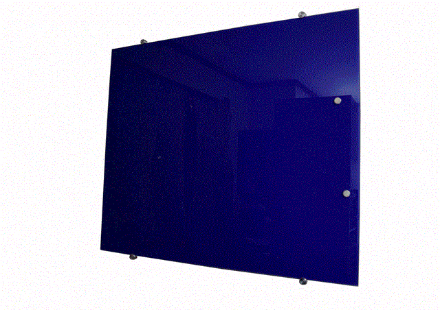 Prowite Glass Writing Board - Blue 1000 x 1200-Glass Writing Boards-Default-Commercial Traders - Office Furniture