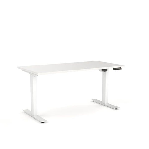 Agile 1200 x 700 Electric Standing Desk (2 Column)-Desking-Nordic-White-Commercial Traders - Office Furniture