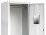 Two tier lockers- 375 wide-Storage-White Satin-Key Lock-Commercial Traders - Office Furniture