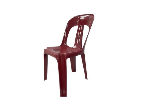 Inde Stackable Chair - Great Value-Lunchroom Chairs-Burgundy Red-Commercial Traders - Office Furniture