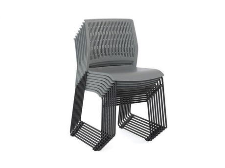 Stax Chair-Lunchroom Chairs-Black-Black-Commercial Traders - Office Furniture