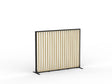 Studio Divide - 1200h x 1500w-Office Partitons-Black-Atlantic Oak-90 Degree-Commercial Traders - Office Furniture