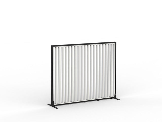 Studio Divide - 1200h x 1600w-Office Partitons-White-Atlantic Oak-90 Degree-Commercial Traders - Office Furniture