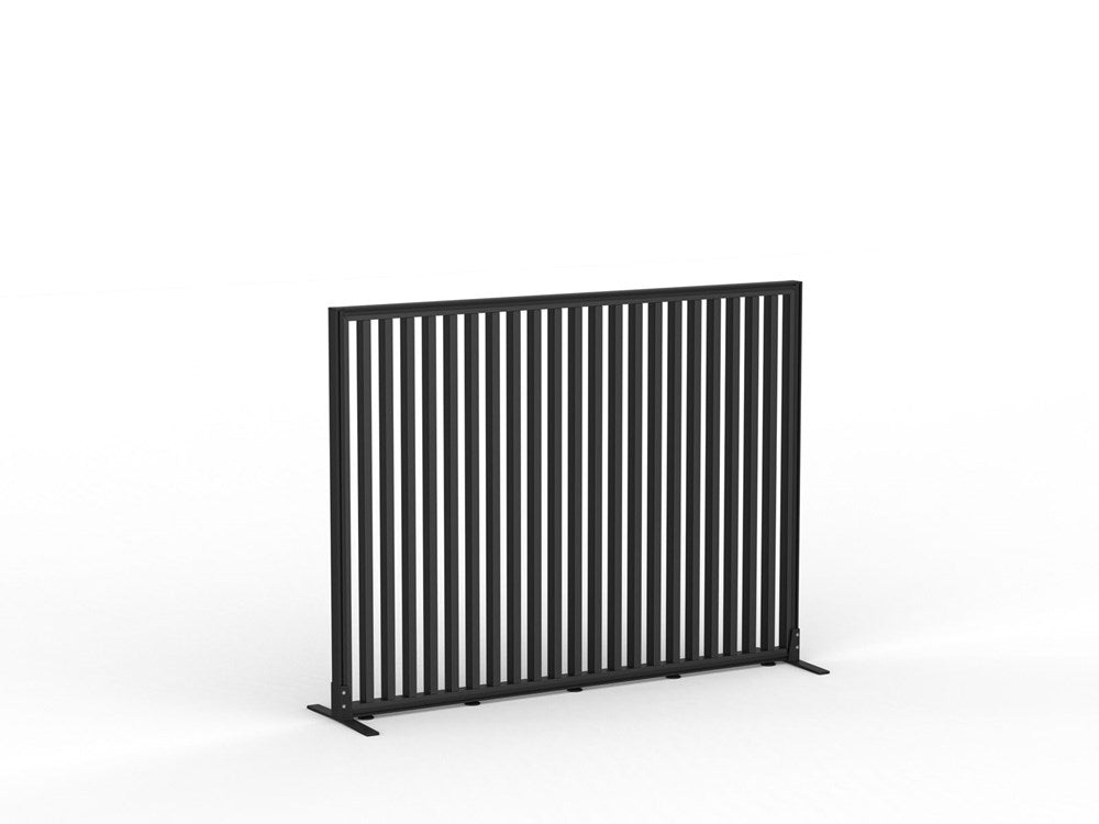 Studio Divide - 1200h x 1600w-Office Partitons-Black-Black-90 Degree-Commercial Traders - Office Furniture