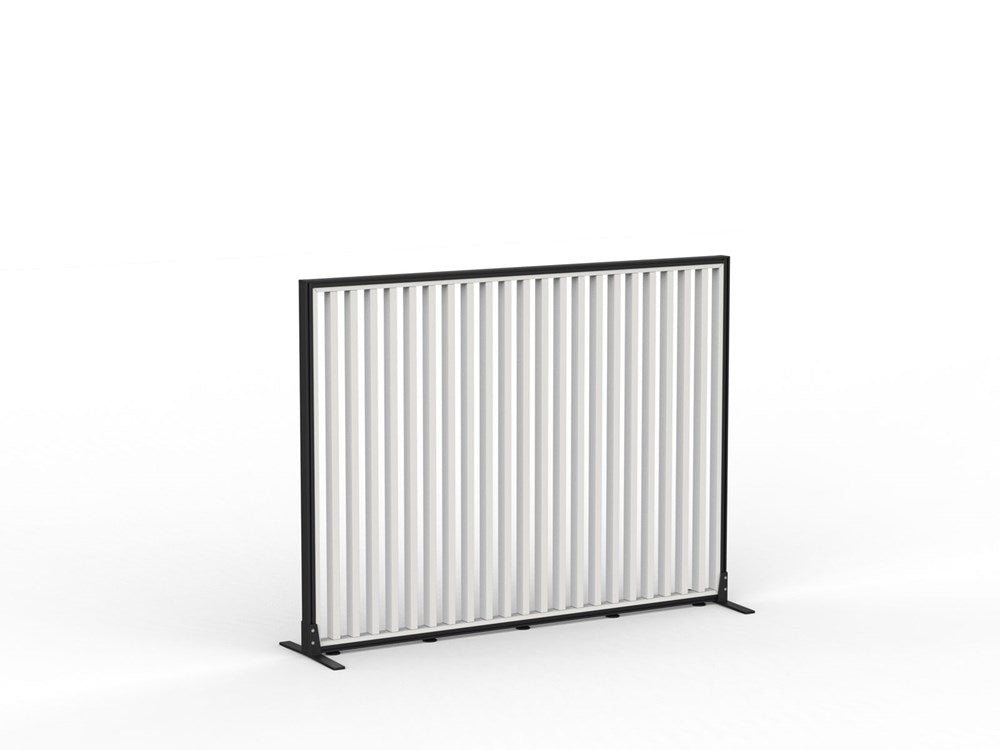Studio Divide - 1200h x 1600w-Office Partitons-Black-White-90 Degree-Commercial Traders - Office Furniture