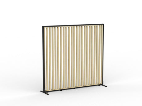 Studio Divide - 1500h x 1600w-Office Partitons-Black-Atlantic Oak-90 Degree-Commercial Traders - Office Furniture