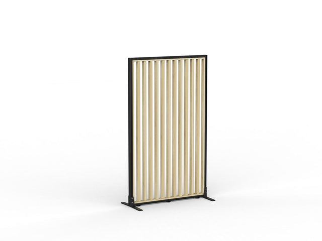 Studio Divide - 1500h x 1200w-Office Partitons-Black-Atlantic Oak-90 Degree-Commercial Traders - Office Furniture