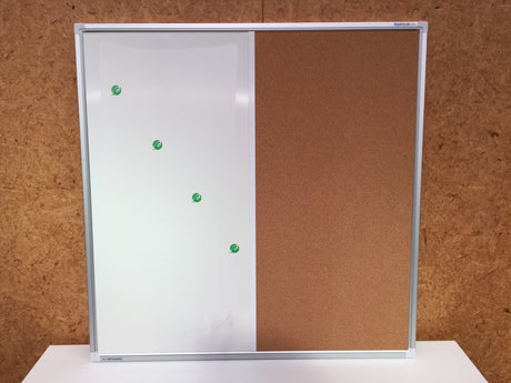 Supplier Clearance Whiteboard/Corkboard 900 x 900-Clearance-Customer Pick Up-Commercial Traders - Office Furniture