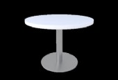 Essentials Coffee Table 600 dia x 450h Disc Base-Unclassified-White-600mm-Auckland Delivery-Commercial Traders - Office Furniture