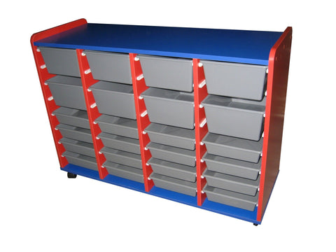 Mobile Tote Storage - 32 totes-Education Furniture-Auckland Delivery-Commercial Traders - Office Furniture